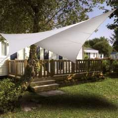 Square waterproof sun canopy - white